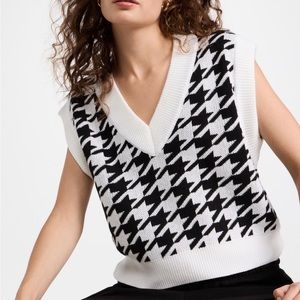 NWOT Endless Rose Houndstooth Sweater Vest